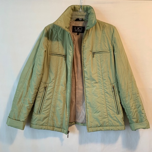 Utex Design Women Olive Green Quilted Jacket Size M - Picture 1 of 7